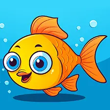 Cute Fish Coloring Page