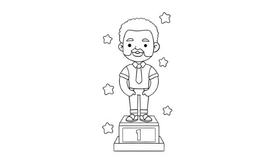 Trophy For Dad Coloring Page