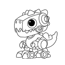 Dinosaur Robot Coloring Page