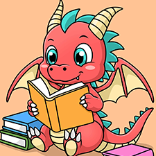 Dragon Reading A Book Printable