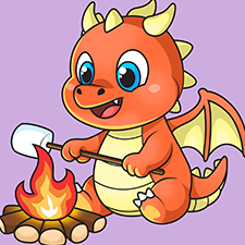 Dragon Roasting A Marshmallow Printable