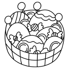 Easter Candies Coloring Page