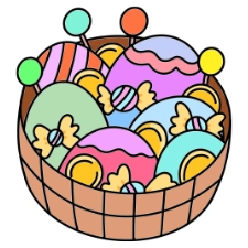 Easter Candies Coloring Page