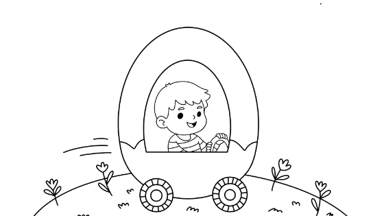 Easter Egg Car Coloring Page