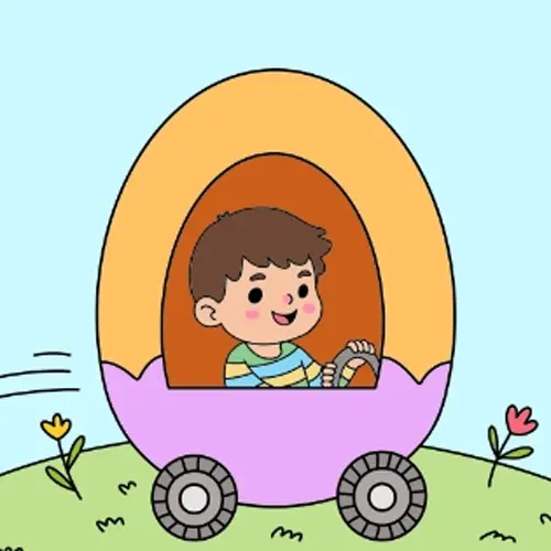 Easter Egg Car Coloring Page