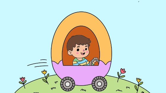 Easter Egg Car Coloring Page