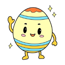 Easter Egg Character Coloring Page