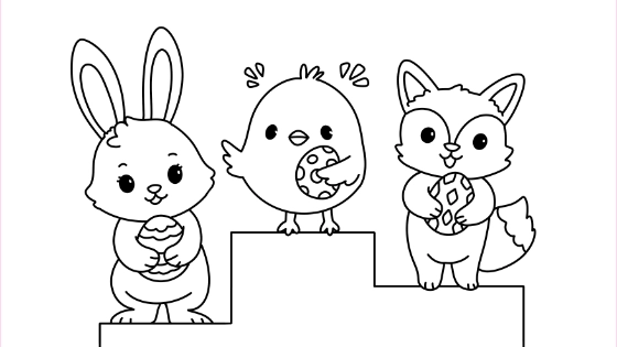 Easter Egg Competition Coloring Page