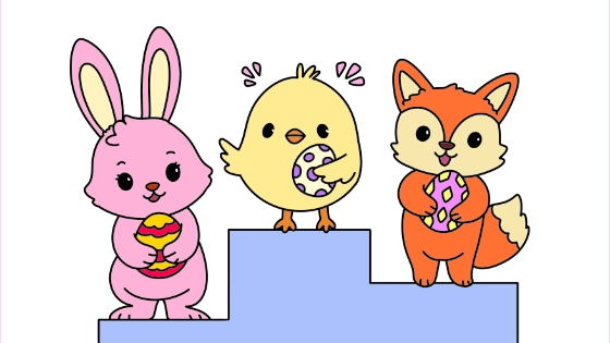 Easter Egg Competition Coloring Page