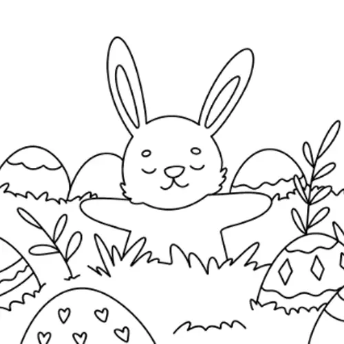 Easter Egg Field Coloring Page