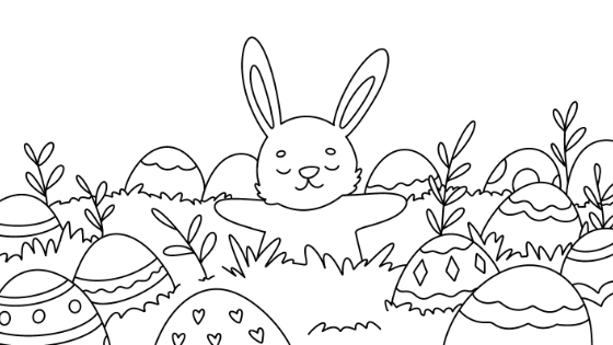 Easter Egg Field Coloring Page