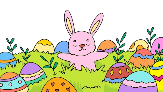 Easter Egg Field Coloring Page