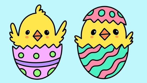 Easter Egg Hatching Chick Coloring Page