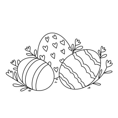 Easter Eggs Coloring Page