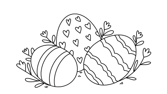 Easter Eggs Coloring Page