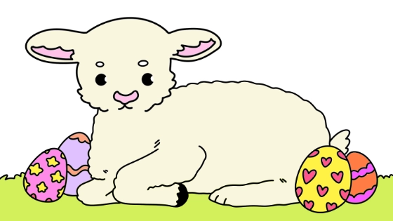 Easter Lamb Coloring Page