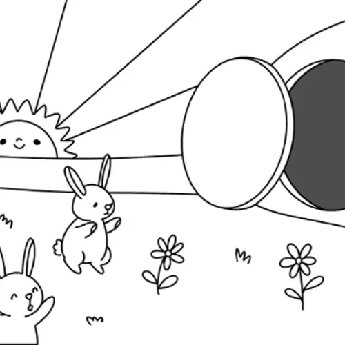 Easter Morning Coloring Page