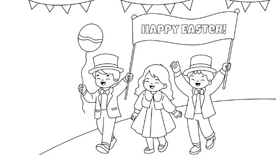 Easter Parade Coloring Page