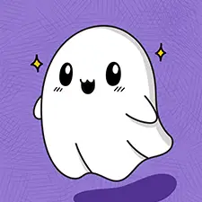 Easy Cute Ghost Coloring Page