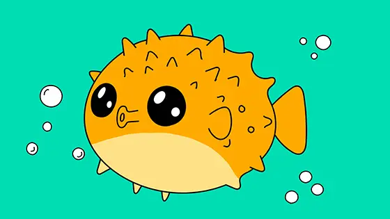 Easy Pufferfish Printable