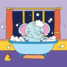 Elephant In A Bathtub Printable