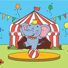 Circus Elephant Printable