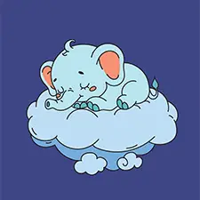 Elephant On A Cloud Printable