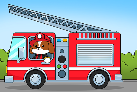 Fire Truck Coloring Page