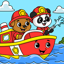 Fireman Boat Printable