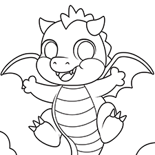 Flying Dragon Coloring Page