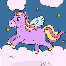 Flying Pony Coloring Page