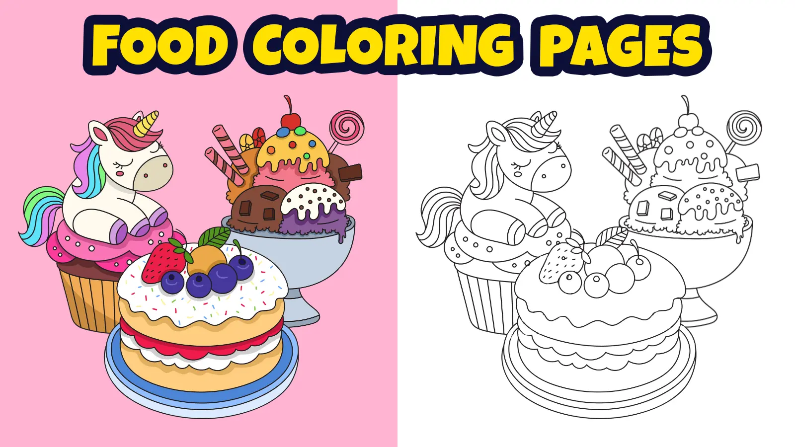 food coloring pages for kids