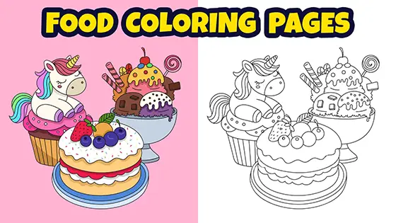 food coloring pages for kids