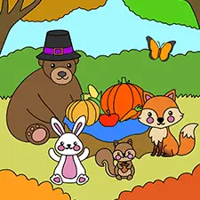 Forest Animals Thanksgiving Printable