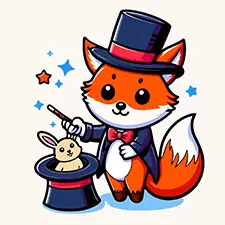 Fox Magician Coloring Page