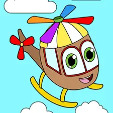 Fun Helicopter Coloring Page
