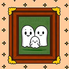 Ghost Family Portrait Coloring Page