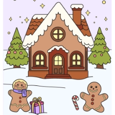 Gingerbread House Coloring Page