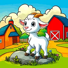 Goat On A Farm Coloring Sheet Color