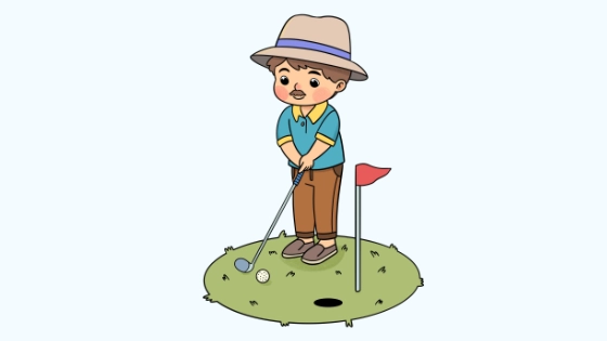 Golfing Dad Coloring Page