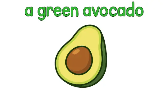 A Green Avocado Coloring Page