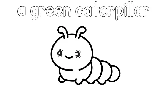 A Green Caterpillar Coloring Page