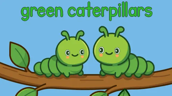 Green Caterpillar Coloring Page