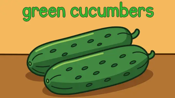 Green Cucumbers Coloring Page