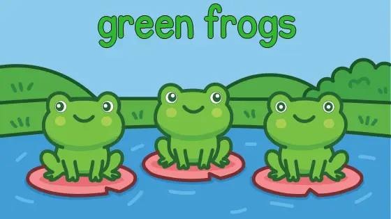 Green Frogs Coloring Page