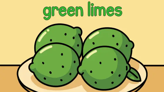 Green Limes Coloring Page