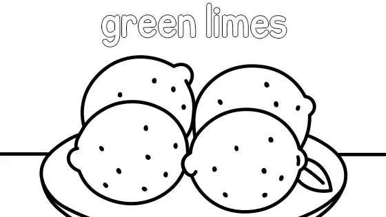 Green Limes Coloring Page
