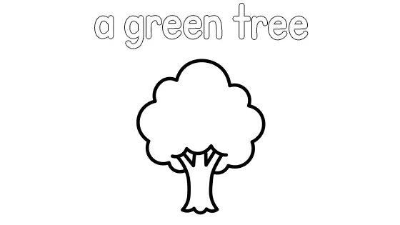 A Green Tree Coloring Page