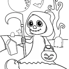 CGrim Reaper Printable Black & White