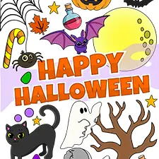 Happy Halloween Coloring Page